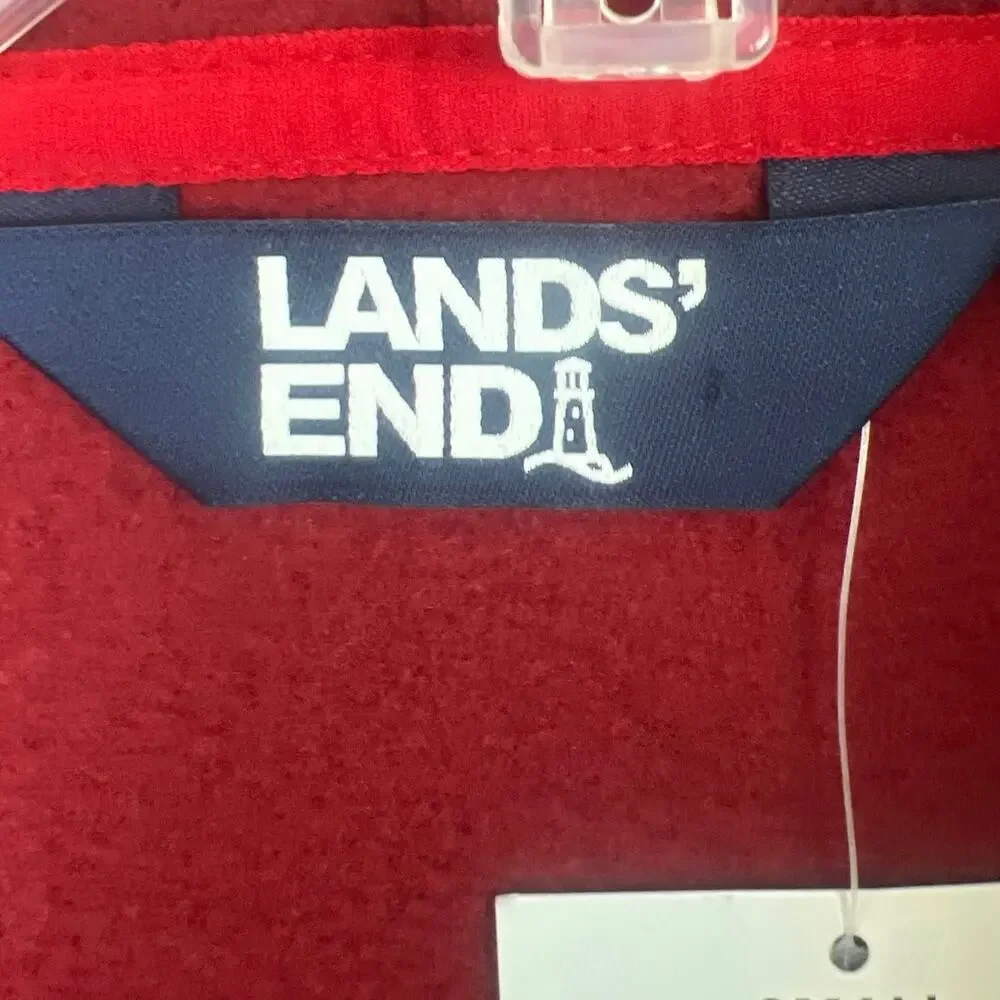 Lands End sweater men’s Small NWT pull over quarter snap super soft !!!
